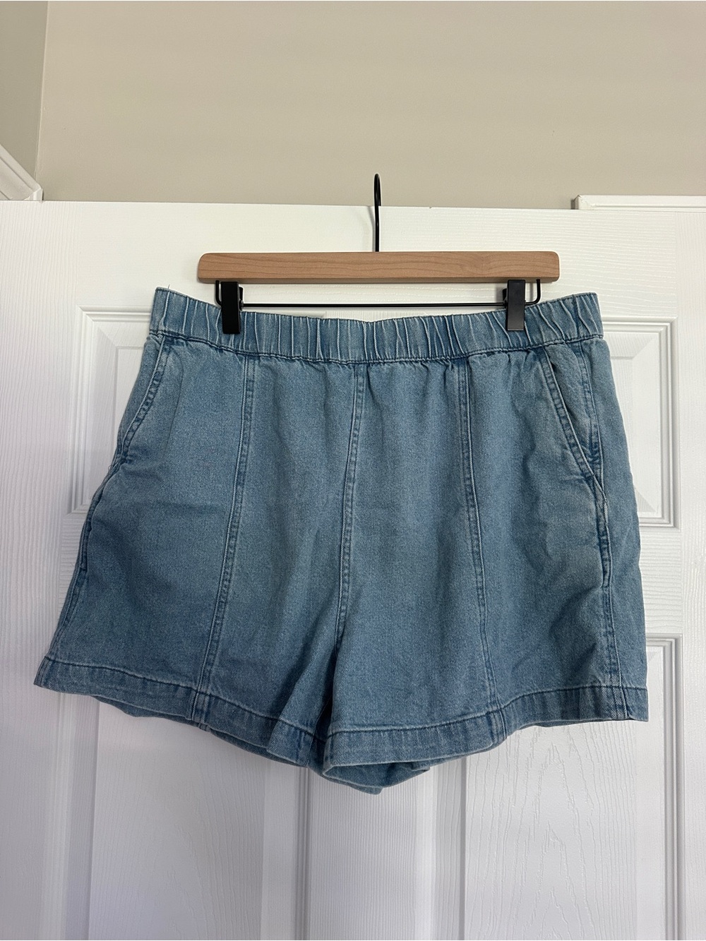 Madewell High Elastic Waist Soft Denim Short